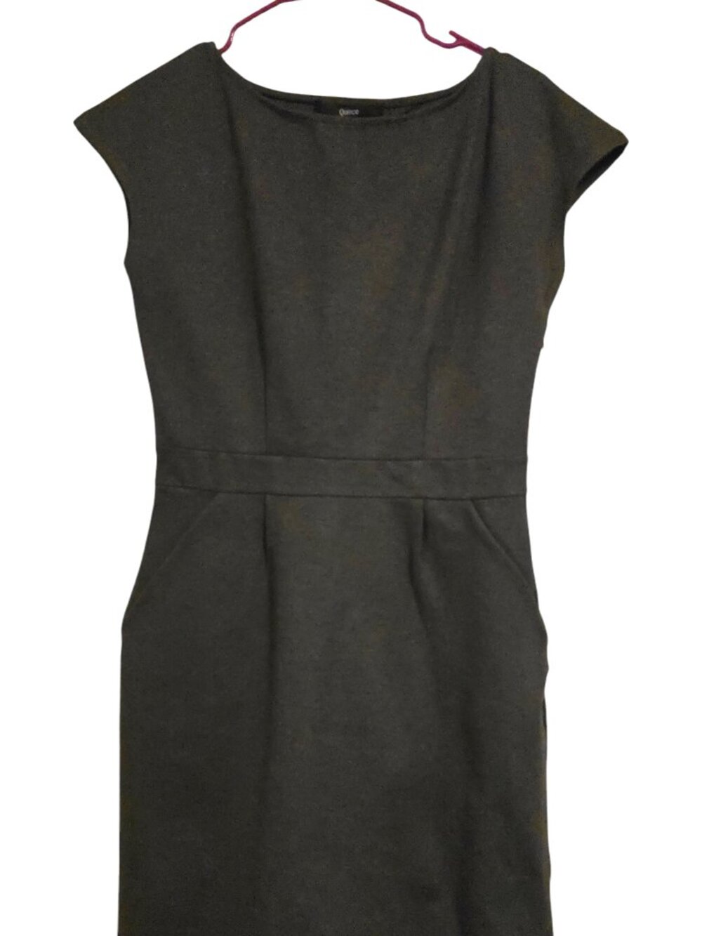 Quince Dark Gray Sleeveless Dress with Pockets